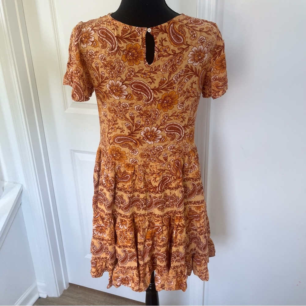 Patrons of Peace Border Print Toluca Dress Paisley Boho Western Festival Small - Picture 7 of 8